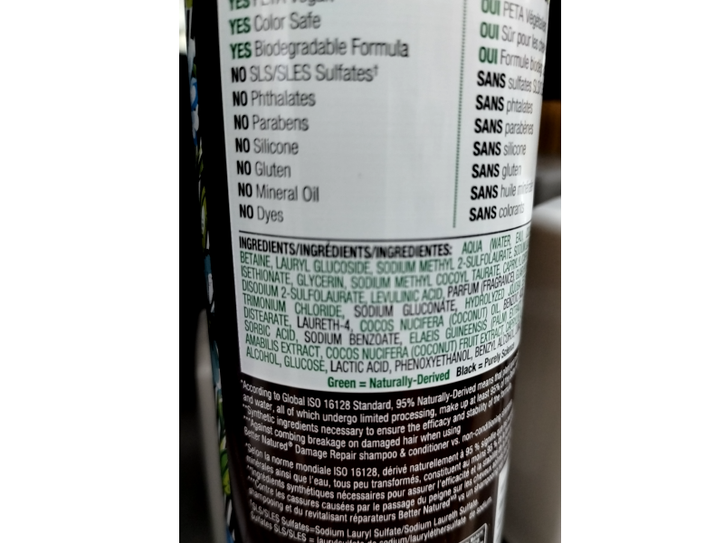 Better Natured Damage Repair Shampoo, Triple Plant Milk Blend, 10.1 fl oz/300 mL