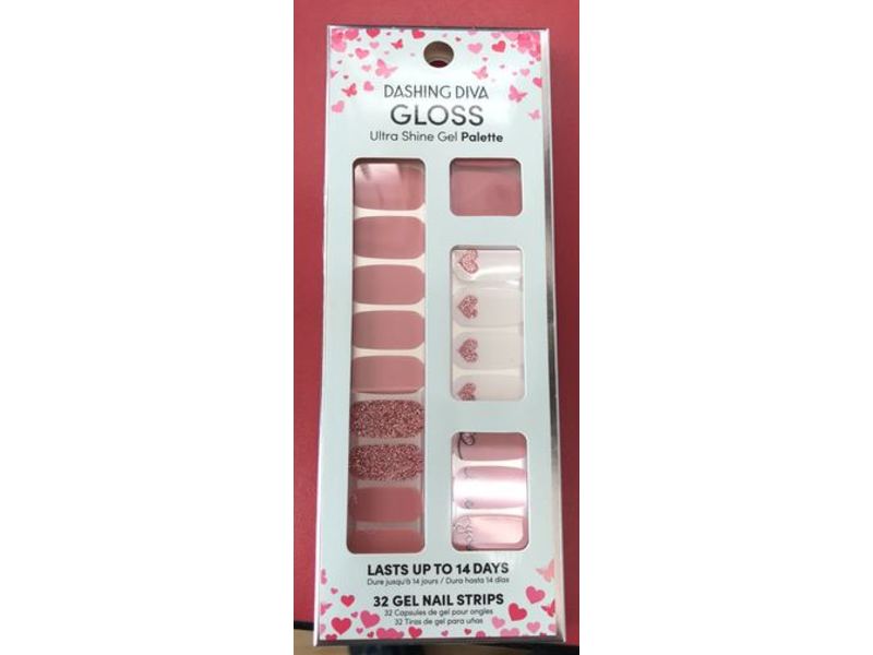 Dashing Diva Gloss Ultra Shine Gel Palette Nail Strips, 32 Count