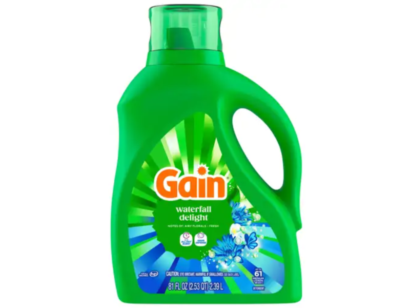 Gain Laundry Detergent, Waterfall Delight, 61 Loads, 81 fl oz/2.39 L