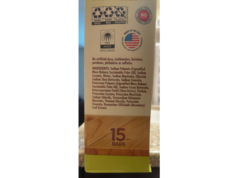 Kirkland Signature Bar Soap, Shea Butter, 4.5 oz/127.5 g, Count 15