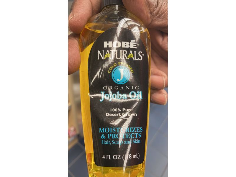 Hobe Natural Moisturizes & Protects Hair Scalp And Skin, Organic Jojoba Oil, 4 fl oz/118 mL