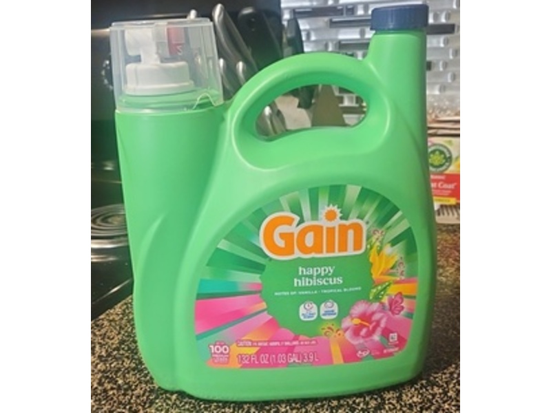 Gain Laundry Detergent, Happy Hibiscus, 100 Loads, 132 fl oz/3.9 L
