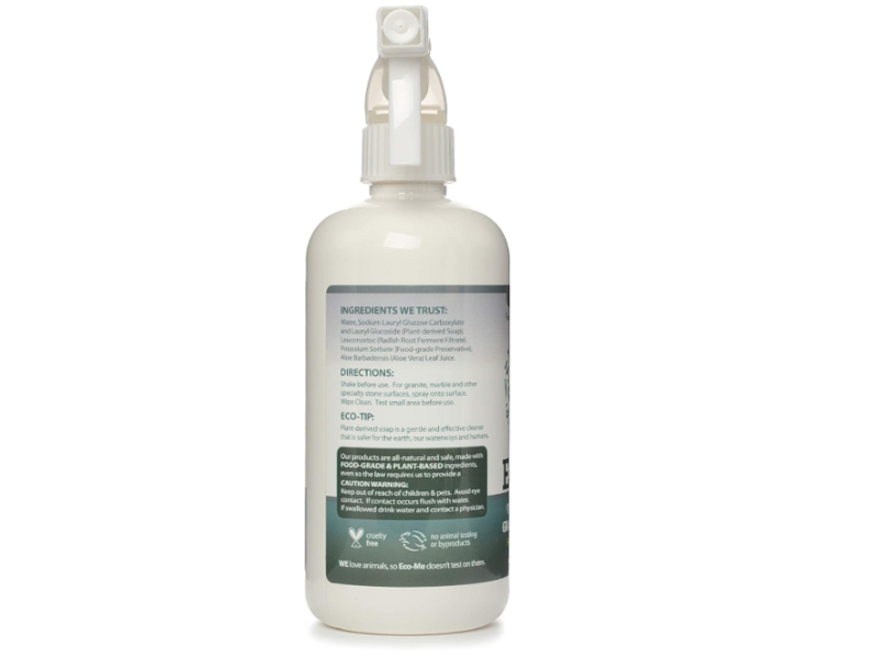 Eco-Me Natural Granite & Marble Cleaner, Fragrance Free, 16 fl oz/473 mL