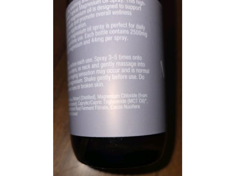 Manifest Wellness Magnesium Oil Spray, Unscented, 4 fl oz/118 mL