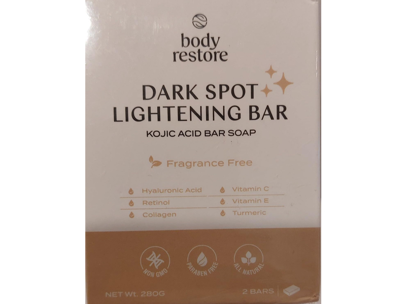 Body Restore Dark Spot Lightening Bar, Fragrance Free, 280 g, 2 Count