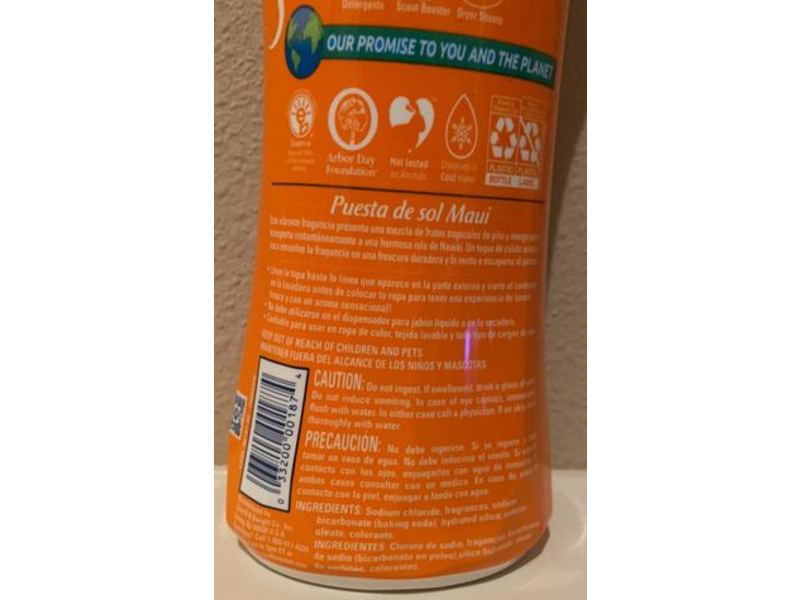 Arm & Hammer Clean Scentsations In Wash Scent Booster, Maui Sunset, 24 oz/680 g, Pack Of 4