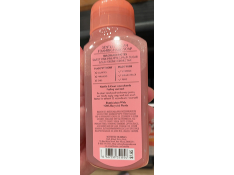 Bath & Body Works Gentle & Clean Foaming Hand Soap, Pink Pineapple Sunrise, 8.75 oz/259 mL