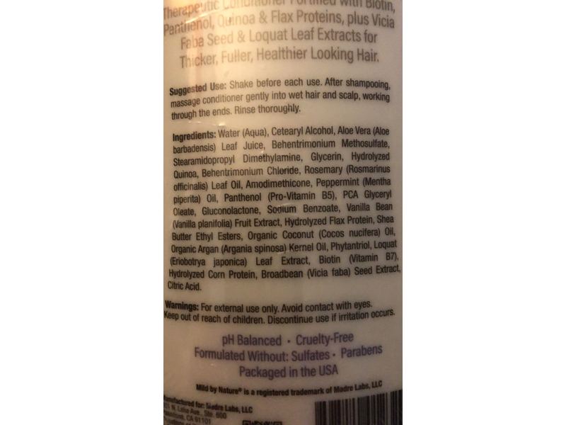 Mildby Nature Thickening Conditioner, Rosemary Mint, 16 fl oz/473 mL