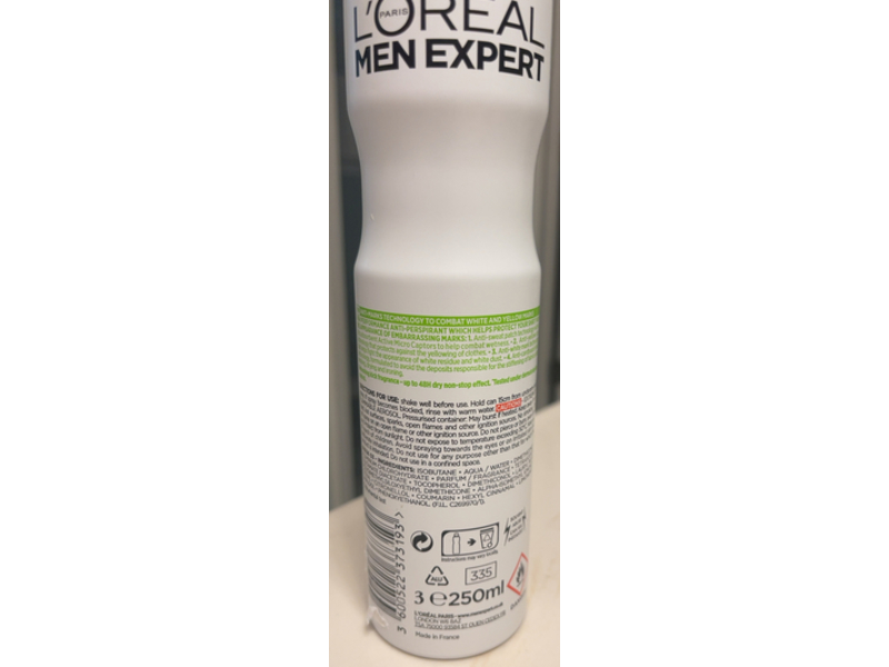 L'oreal Paris Men Expert Shirt Protect Anti - Perspirant, 250mL