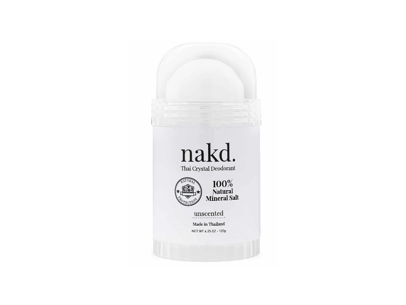 nakd. Thai Crystal Deodorant, Unscented, 4.25 oz/120 g