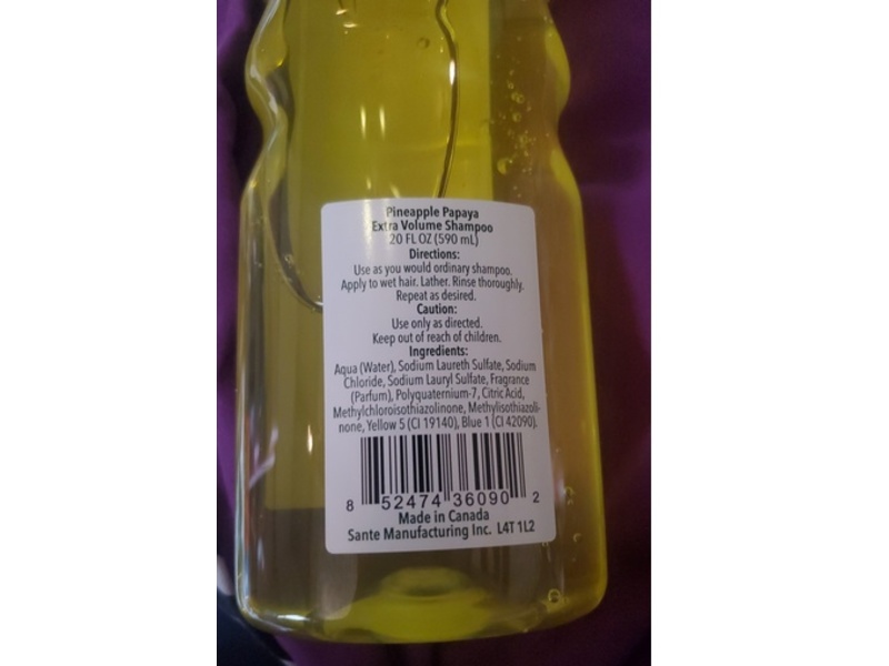 Eve St. Claire Extra Volume Shampoo, Pineapple Papaya, 20 fl oz/590 mL