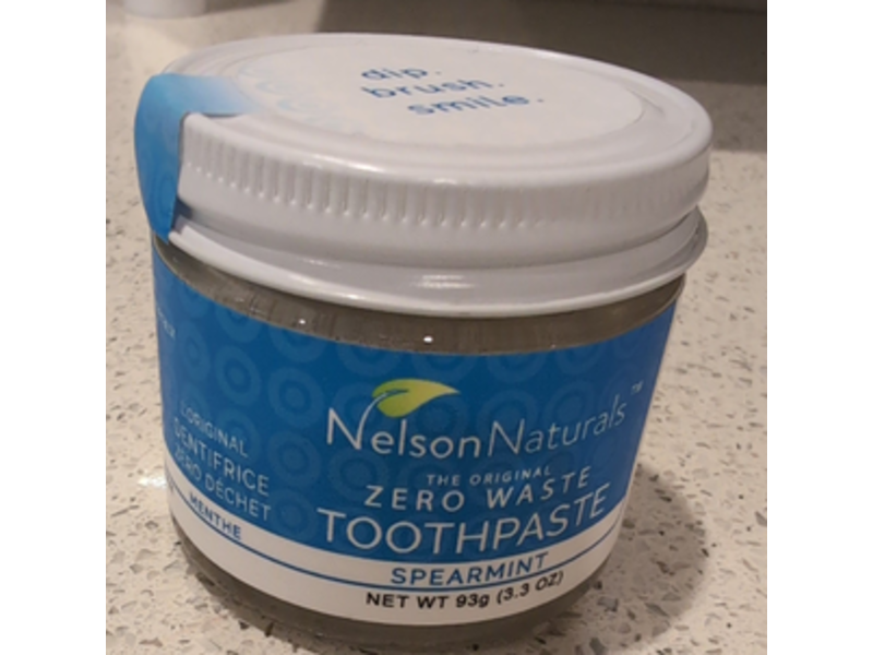 Nelson Naturals Zero Waste Toothpaste, Spearmint, 3.3 oz/93 g