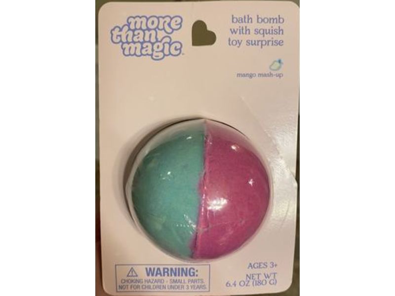 More Than Magic Bath Bomb With Squish Toy Surprise, Mango Mash-up, 6.4 oz/180 g