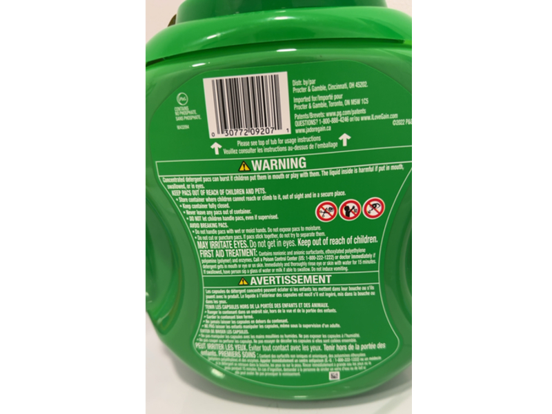 Gain flings Oxi Boost Laundry Detergent Soap Pacs, Original Scent, 96 Loads, 56 oz/1.61 kg