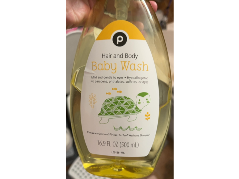 Publix Hair & Body Baby Wash, 16.9 fl oz/500 mL