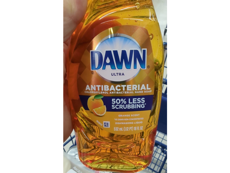 Dawn Ultra Antibacterial Dish Soap, Orange Scent, 18 fl oz/532 mL