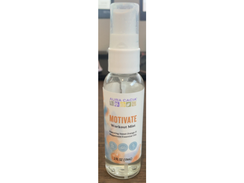 Aura Cacia Motivate Workout Mist, 2 fl oz/59 mL