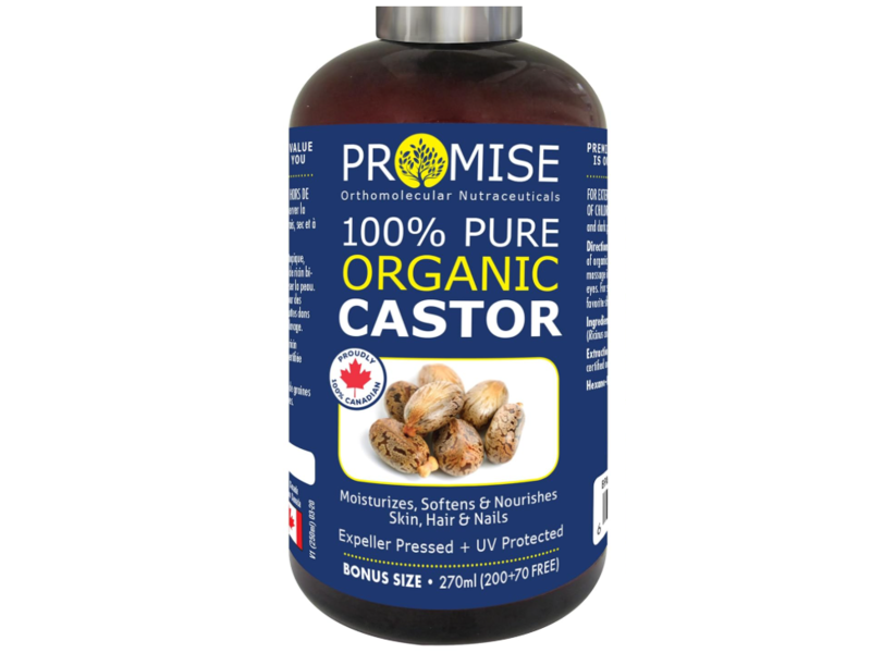 Promise Orthomolecular Nutraceuticals 100% Pure Organic Castor Oil, 270 mL