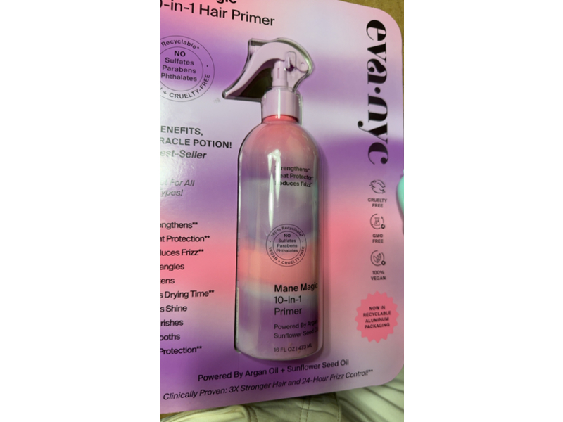 Eva - Nyc Mane Magic 10-In-1 Primer, Argan Oil + Sunflower Seed Oil, 16 fl oz/473 mL