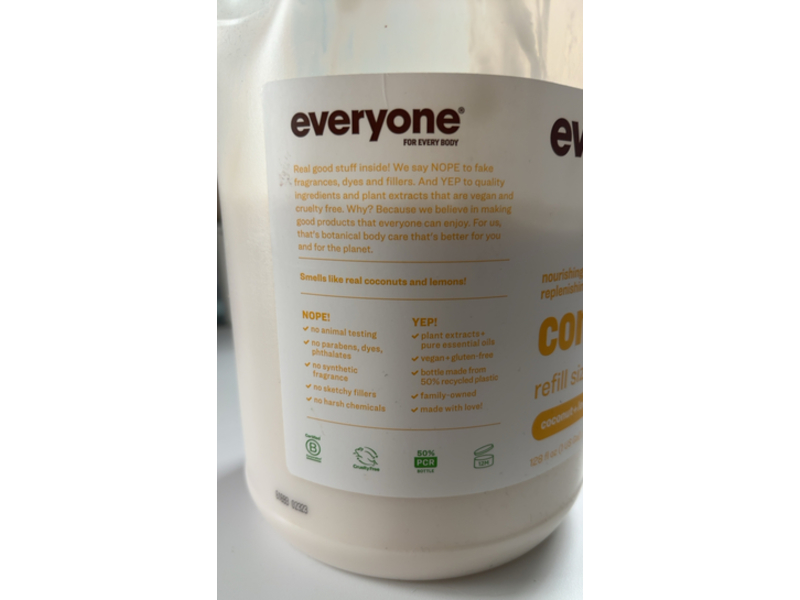 Everyone Nourishing + Replenishing Conditioner, Coconut & Lemon, 128 fl oz/3.8 L