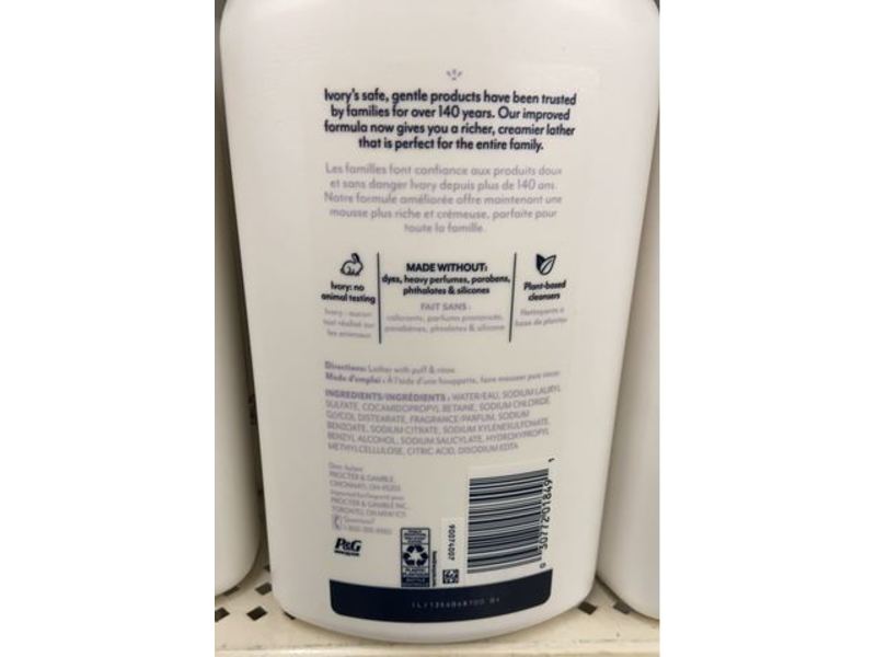 Ivory Mild & Gentle Body Wash, Lavender, 35 fl oz/1.03 L