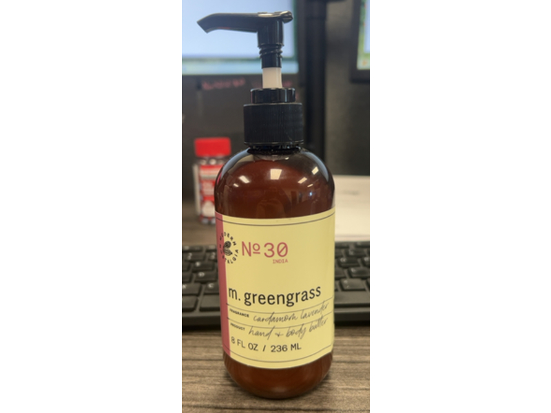 m. greengrass Hand + Body Butter, Cardamom Lavender, 8 fl oz/236 mL