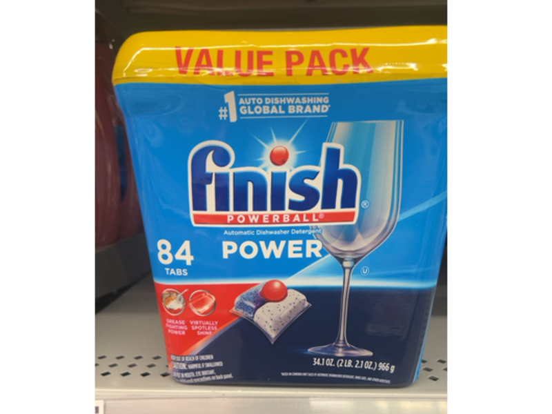 Finish Power Automatic Dishwasher Detergent, 84 Tabs, 34.1 oz/966 g