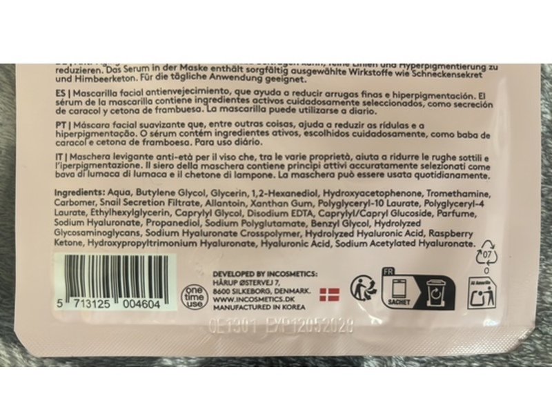 K-beauty Masque Me Up Snail Face Mask Anti-Ageing, 25 mL, 1 Count