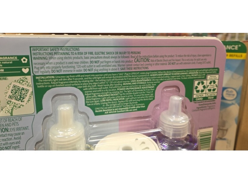 Air Wick Plug-In Air Freshener Scented Oil Refill, Lavender & Chamomile & Fresh Linen, 9 Count