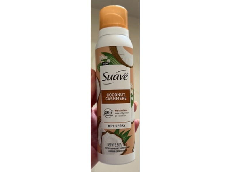 Suave Antiperspirant Deodorant Dry Spray, Coconut Cashmere, 3.8 oz/107 g
