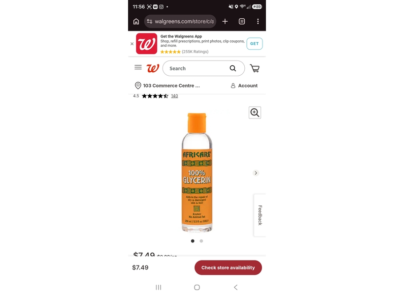 Africare Glycerin, 8.5 fl oz/250 mL