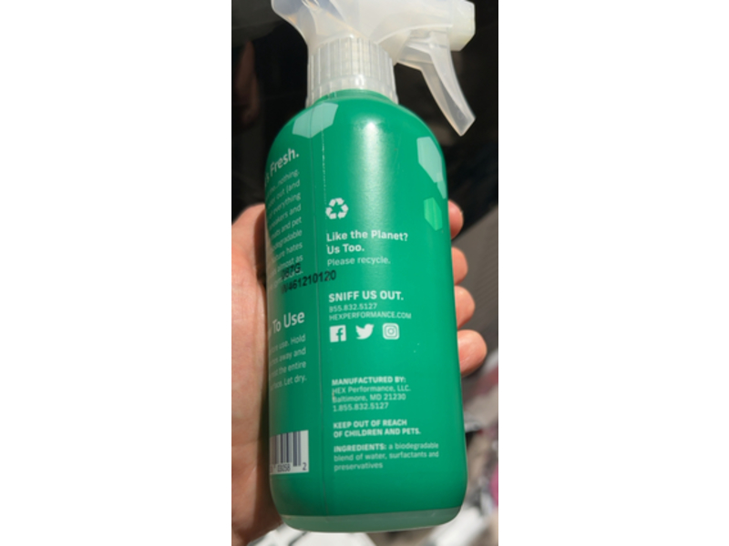 HEX Performance Deodorizing Spray, 12 fl oz/354 mL, Pack Of 2