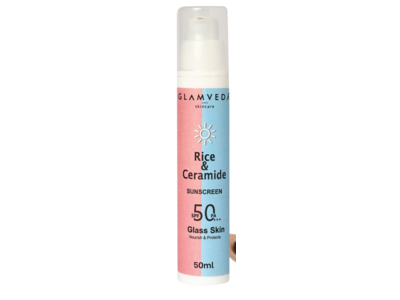 Glamveda Rice & Ceramide Sunscreen, SPF 50 PA+++, 50 g