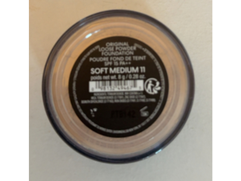 Bare Minerals Loose Powder Foundation, Soft Medium 11, SPF 15 PA ++, 0.28 oz/8 g