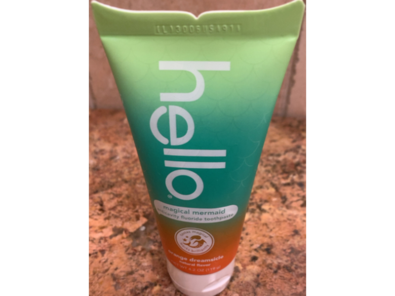 Hello Magical Mermaid Anticavity Fluoride Tooth Paste, Orange Dreamisicle, 4.2 oz/119 g, Pack of 3