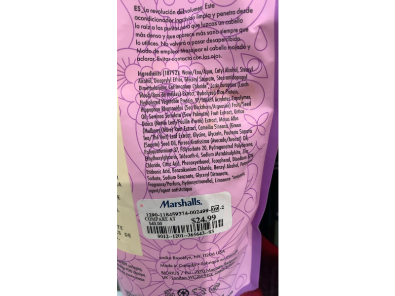 Amika 3D Volume & Thickening Conditioner, 16.9 fl oz/500 mL