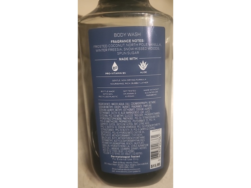 Bath & Body Works Body Wash, Frosted Coconut Snowball, 10 fl oz/295 mL