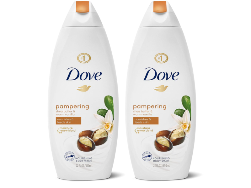 Dove Purely Pampering Body Wash Duo, Shea Butter & Warm Vanilla, 22 fl oz/650 mL