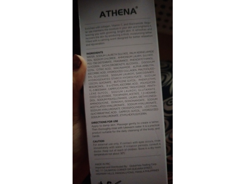 Athena Brightening & Refreshing Body Wash, 13.5 fl oz/400 g