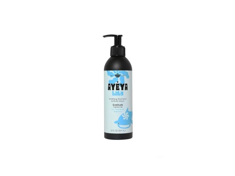 Ayeya Baby Gratitude Soothing Shampoo & Body Wash, Fragrance-Free, 12 fl oz/354 mL