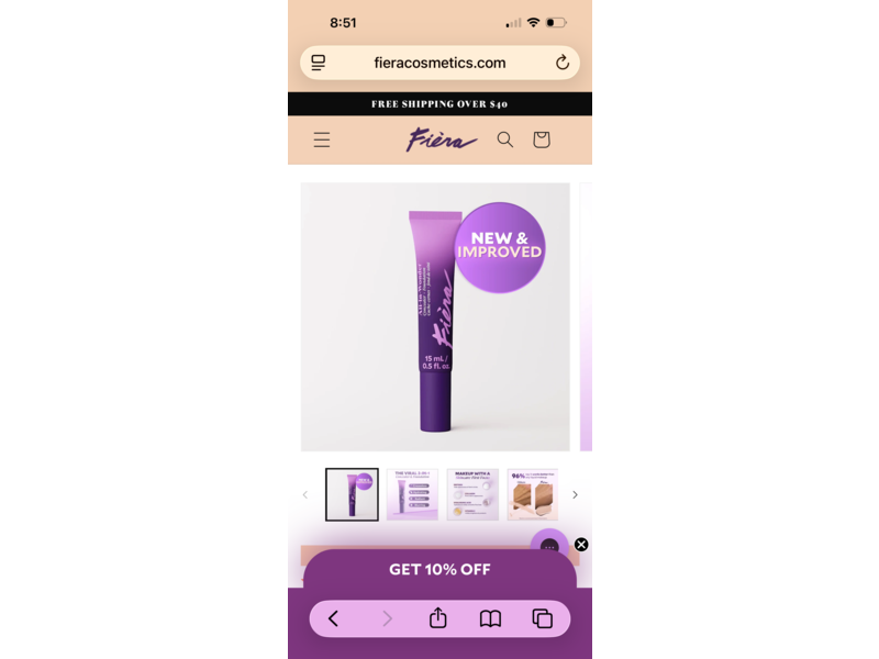 Fiera All-In-Wonder Concealer + Foundation, Beige, 0.5 fl oz/15 mL