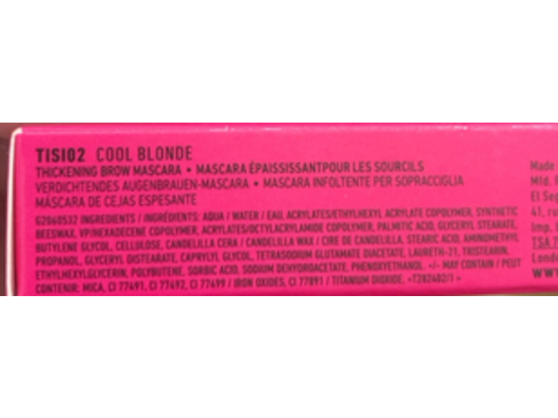 NYX Professional Makeup Thick It Stick It Thickening Brow Gel Mascara, Cool Blonde, 0.23 fl oz/7 mL