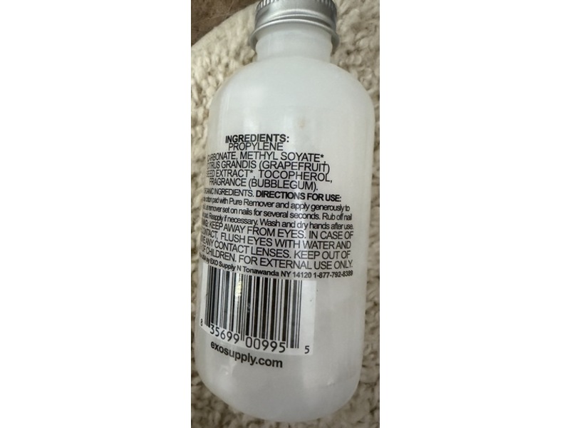 Exo Nail Polish Remover, Bubblegum, 4 fl oz/118 mL