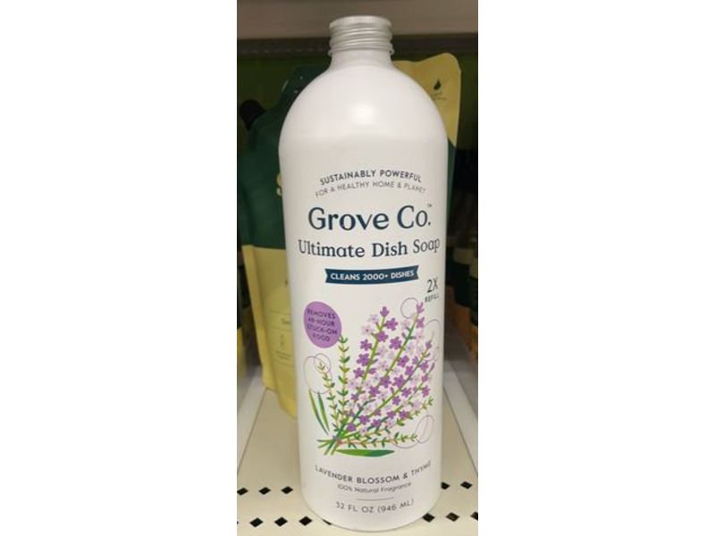 Grove Co. Ultimate Dish Soap, Lavender Blossom & Thyme, 32 fl oz/946 mL