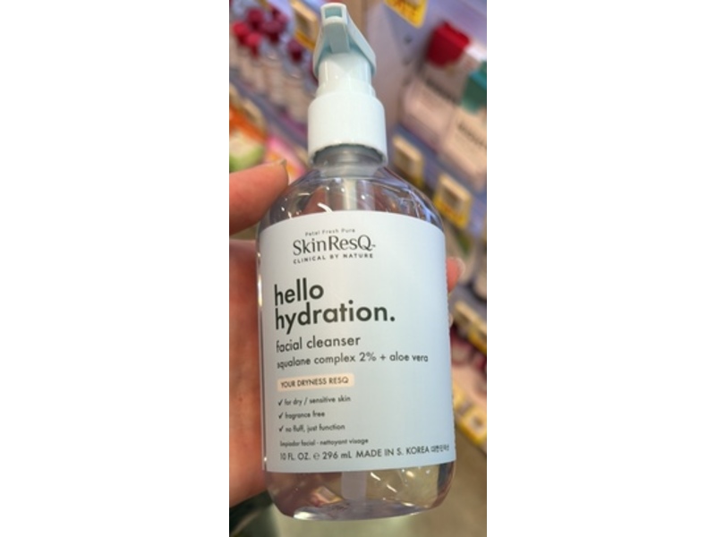 Petal Fresh Pure Skin ResQ Hello Hydration Facial Cleanser, Squalane Complex + Aloe Vera, 10 fl oz/296 mL