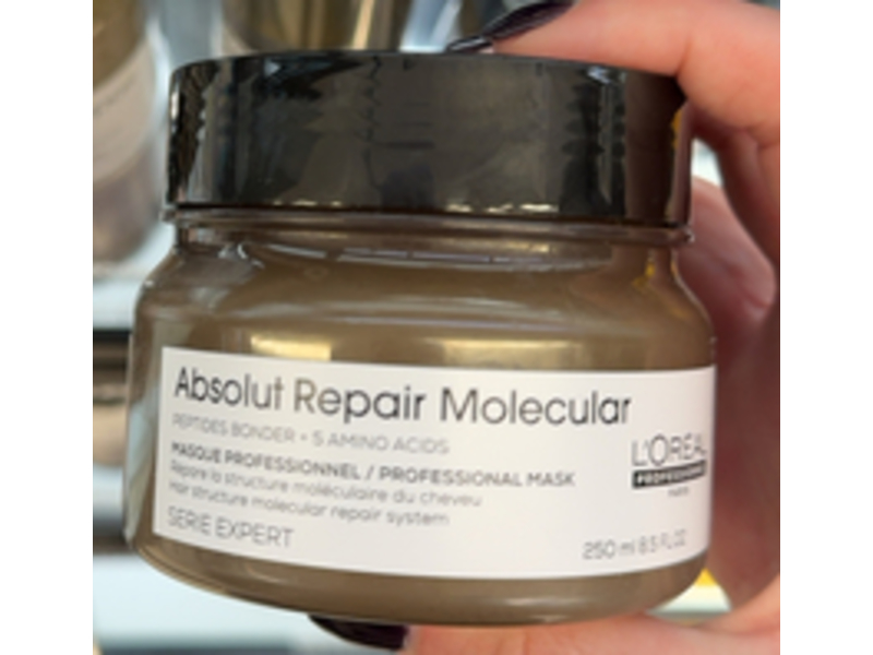 L’Oreal Professionnel Absolut Repair Molecular Mask, Peptides Bonder + 5 Amino Acids, 8.5 fl oz/250 mL