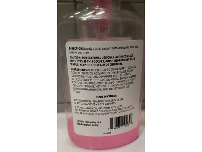 Solimo Original Fresh Liquid Hand Soap, 7.5 oz/222 mL