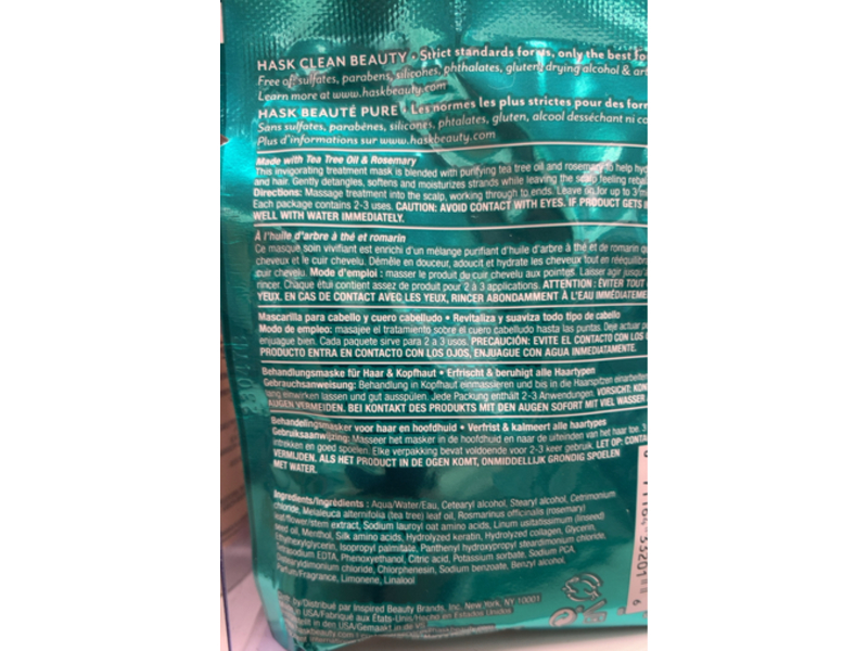 Hark Hair & Scalp Treatment Mask, Tea Tree Oil & Rosemary, 1.75 oz/50 mL Pack Of 12