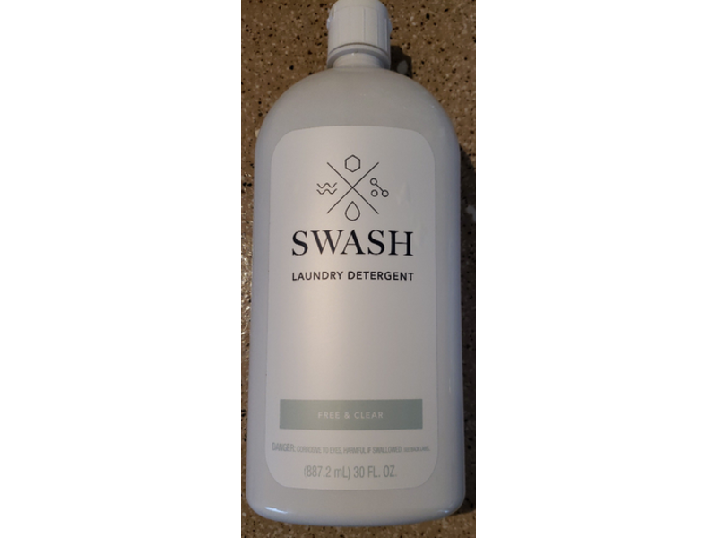 Swash Laundry Detergent, Free & Clear, 30 fl oz/887.2 mL