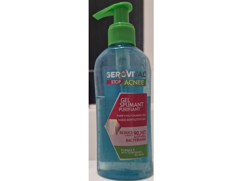 Gerovital Stop Acnee Purifying Foaming Gel, 5.07 fl oz/150 mL